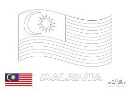 جالور ݢميلڠ‎‎), mengandungi 14 jalur merah dan putih (melintang) yang sama lebar bermula dengan jalur merah yang melambangkan keberanian rakyat malaysia yang tiada bandingnya terhadap negara ini. Lukisan Gambar Bendera Malaysia Hitam Putih Cikimm Com