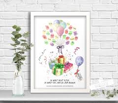 Geburtstag Gastebuch Alternative Fingerabdrucke Feenstaub At Shop Geburtstag Leinwand Fingerabdruck Leinwand Geburtstag Erinnerung