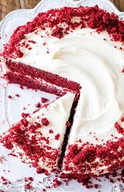 Red Velvet Cake With Cream Cheese Frosting Gateaux Et Desserts Gateaux Red Velvet Gateau De Couche