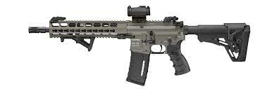 It is fitted with m4 carbine style retractable shoulder stock and iron sights on folding. Mk 556 C G Haenel Gmbh