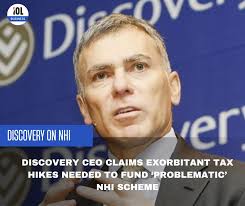 Discovery's chief executive Adrian Gore has once again sounded the alarm  bells against the government's “problematic” National Health Insurance  (NHI) scheme, warning it would need exorbitant tax hikes to fund.  #discovery #nhi #