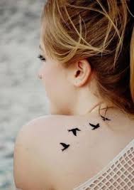 Four Birds On A Branch Tattoo Tumblr Bird Tattoos On Shoulder Four Little Black Bird Tattoos On Back Shoulder Bird Shoulder Tattoos Bird Tattoos For Women Simple Tattoos For Women