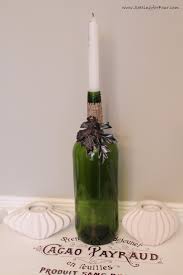 Home » aromatherapy » candles » diy wine bottle citronella candles (video). Diy Wine Bottle Candle Holder With Metallic Accents Setting For Four