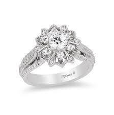 Enchanted Disney Fine Jewelry 14k White Gold 1cttw Elsa Snowflake Ring In 2021 Disney Engagement Rings Disney Princess Engagement Rings Snowflake Engagement Ring
