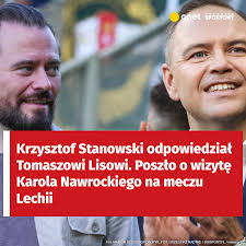 Tomasz Lis w ostrych słowach zareagował na wizytę Karola Nawrockiego na  meczu Lechii. Błyskawicznie odpowiedział mu Krzysztof Stanowski ➡️  http://dlvr.it/TMRn0L