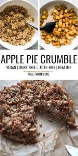 Healthy Homemade Apple Crumble Pie Flourless Vegan Gf Beauty Bites Recipe In 2020 Healthy Apple Crumble Apple Crumble Healthy Apple Pie