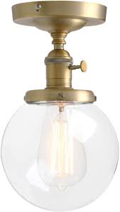 Check spelling or type a new query. Buy Pathson Industrial Brass Semi Flush Mount Ceiling Light Vintage Style Pendant Lighting Glass Shade Hanging Light Fixtures For Laundry Room Living Room Cafe Bar Online In Indonesia B07h83mtf6