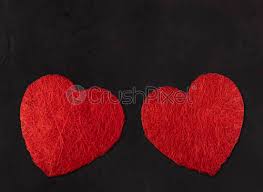 Small red heart black background. Two Big Hearts On A Black Background Valentines Day Concept Stock Photo Crushpixel