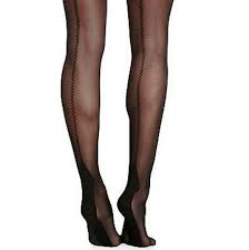 nwt wolford flavia black zigzag zag seam tights m nwt