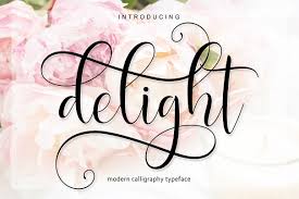 Download Delight Font By Asaharstudio Creative Fabrica Calligraphy Styles Swirly Fonts Modern Calligraphy SVG Cut Files