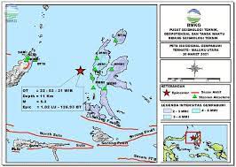 Selama april 2021, tercatat ada 807 gempa guncang indonesia gempa hari ini: Peta Isoseismal Gempabumi Ternate Maluku Utara 20 Maret 2021 Bmkg