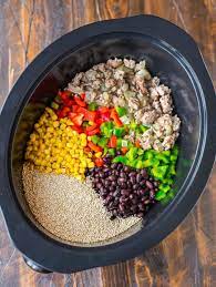 Maybe you would like to learn more about one of these? Crock Pot Mexican Casserole With Quinoa Black Beans And Ground Turkey An Easy Healthy Slow Turkey Crockpot Recipes Crockpot Recipes Beef Turkey Soup Recipe
