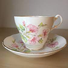 Royal Stuart Teacup And Saucer Pink Morning Glory Flower Tea Cups Vintage Tea Cups Vintage Tea
