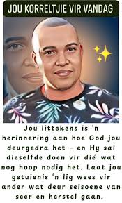 Goeiemore Hoe wonderlik is dit dat die voeltjies vanoggend my wakker maak  en nie die wekker nie. So rustig nuwe dag. Hoop jy het n heerlike nagrus  gehad en is ook opgewonde