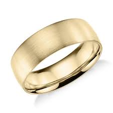 Matte Classic Wedding Ring In 14k Yellow Gold 7mm Blue Nile In 2020 Classic Wedding Rings Mens Yellow Gold Wedding Bands Brushed Gold Mens Wedding Band