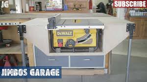 In This Video Jimbo Builds A Table For His Table Saw That Can Attach To His Table Saw Table Saw Workbench Woodworking Table Plans