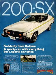 Datsun 200 Sx 1977 Advert Datsun Sports Car Price Car Ads