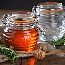 Pot A Miel En Verre Et Metal Avec Joint Et Cuillere A Miel Round Clip Top Kilner Pot De Miel Cuillere A Miel Emballage De Miel
