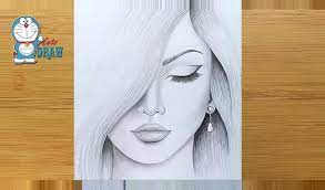 Don't forget to give the final touch to her eyes. How To Draw A Girl Step By Step Pencil Sketch Drawing Pencil Sketch Images Pencil Drawing Pictures Pencil Drawings Of Girls