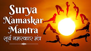Surya Namaskar Mantra Yoga Surya Namaskar Mantra Sun Salutation 12 Mantras Yoga Day 21 June Youtube