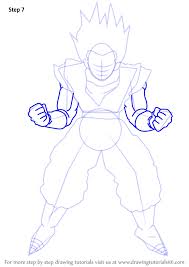 Begin by drawing a head guide, then more guide shapes for the arms/legs. Learn How To Draw Vegito From Dragon Ball Z Dragon Ball Z Step By Step Drawing Tutorial Dragon Ball Art Dragon Ball Artwork Dragon Ball Z Drawings Sketches