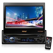 Pyle Single Din In Dash Car Stereo Head Unit W 7inch Flip Out Touch Screen Monitor Audio Video Receiver Sys Audio Video Receiver Wireless Music Car Stereo