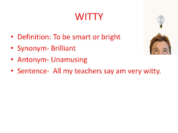 What are opposite words of unamusing? Ppt Witty Powerpoint Presentation Free Download Id 2446730