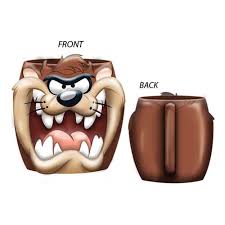 Daffy dumas duck (also known by sheldon, idiot eyes, or armando) is an animated cartoon character produced by warner bros. Looney Tunes Taz Face Ceramic 3d Sculpted Mug