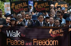 4(1)(c) of the sedition act 1948 and sentenced to an imprisonment term of five (5) months and twenty (22) days. In Malaysia Activists Draw Attention To Colonial Era Sedition Act The New York Times