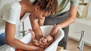 Don't bathe your baby straight after a feed or when they're hungry or tired. Bathtime Bonding Tips For Babies And Parents Magazine Weleda