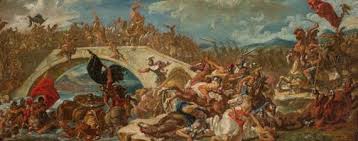 Constantine won the battle and started on the path that led him to end the tetrarchy and become the sole ruler of the roman empire. Charles Le Brun The Battle Of The Milvian Bridge Mutualart