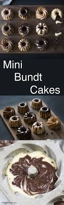 Add 1/2 cup mini chocolate chips; Chocolate And Vanilla Together At Last These Mini Bundt Cakes Can Be Decorated A Million Different Ways But They Re S Mini Bundt Cakes Desserts Mini Desserts