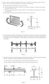 Solved A Beam With An Inverted Tee Shaped Cross Section Is Chegg Com