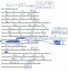 Put Your Lights On Santana Guitar Chord Chart Guitar Songs Music Guitar Santana Guitar