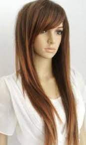 Austin Long Straight Brown Wig With Red Highlights Full Wig Synthetic Hair Hair Styles Long Straight Hair Long Hair Styles