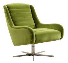 Swivel chair medium high, synchronous mechanism. Green Velvet Armchair Vanhoose Swivel Armchair