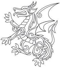 Gilded Heraldry Dragon Urban Threads Unique And Awesome Embroidery Designs Coloriage Dragon Dessin Kawaii A Colorier Coloriage