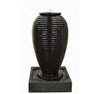 Ribbed Jar Glass Reinforced Concrete Fountain Water Feature