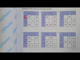 The logic used in this missing number puzzle is as below. 3rd Grade Unit 2 Lesson 2 Solve Unknown Number Puzzles Youtube