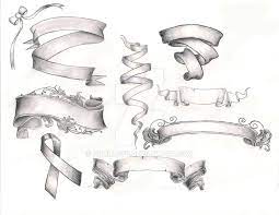 (above, tattoo ribbons, below, piercing ribbons. Copyright 2012 2013 By Artist Charis Turner And May Not Be Copied Linked To Distributed Downloaded Modified R Ribbon Tattoos Tattoo Banner Banner Drawing