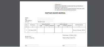 Check spelling or type a new query. Format Daftar Hadir Pegawai Madrasah Bekerja Di Rumah Wfh Info Kemenag