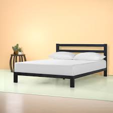 Gift your space a charming look with rousing steel platform bed at alibaba.com. Zinus Arnav Modern Studio 36 Black Metal Platform Bed With Headboard Queen Or King 119 Shipped