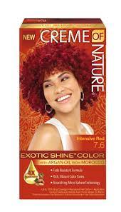 Ultra nourishing treatment with argan oil deeply conditions, softens, seals in moisture and locks in color. Amazon Com Creme Of Nature Exotic Shine Color With Argan Oil Intensive Red 7 6 1 Ea Beauty Personal Care