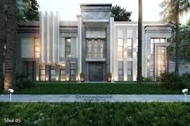 Exclusive facade design with conceptual lighting highlighting architectural details. Modern Villa Design On Behance