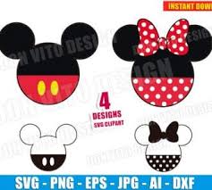 Download Retro Minnie Mouse Svg Dxf Png Disney Classic Vector Clipart Cut Files
