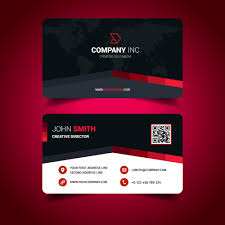 Make a great first impression by creating a unique business card design in canva. Red Lined Cool Business Card 212805 Vector Art At Vecteezy