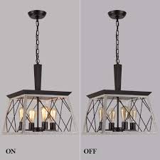 10% coupon applied at checkout save 10% with coupon. Buy Q S Farmhouse Vintage Chandelier Rustic Pendant Light Industrial Hanging Light Fixture For Dining Room Kitchen Island Wrought Iron Orb Oak White 4 Lights E26 Online In Indonesia B08f4w8py5