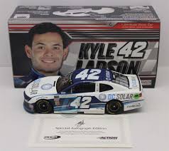 He previously drove the no. Kyle Larson Autographed 2018 Dc Solar 1 24 Nascar Diecast