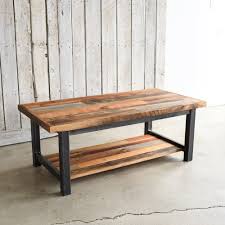 Check out our wood coffee table selection for the very best in unique or custom, handmade pieces from our coffee & end tables shops. Industrial Reclaimed Wood Patchwork Coffee Table Lower Shelf What We Make