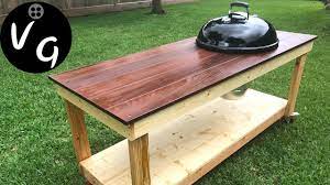 These 20 diy grill table plans are super cheap and easy to make. How To Build A 22 Weber Kettle Bbq Cart Diy Bbq Table Youtube
